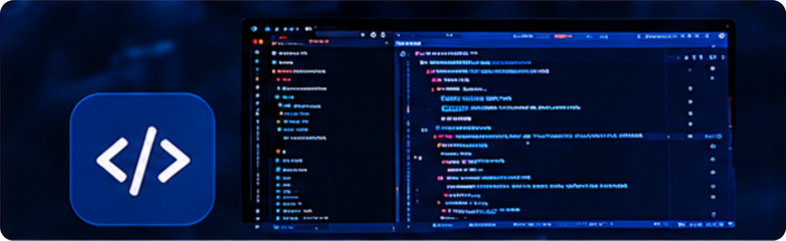 Code on a screen